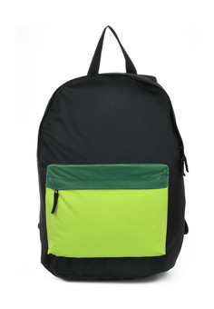 Рюкзак Creativiki STREET BASIC 16,8 л черно-зел. 40х28х15 см мягкий 1 секц. молния универс., изображение 1